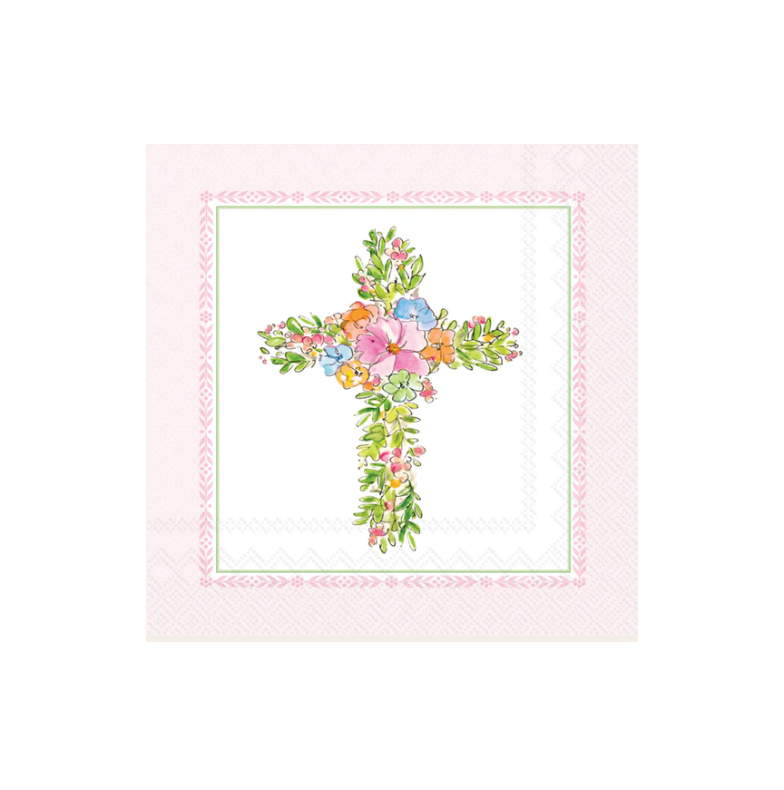 Easter Cross Cocktail Napkin