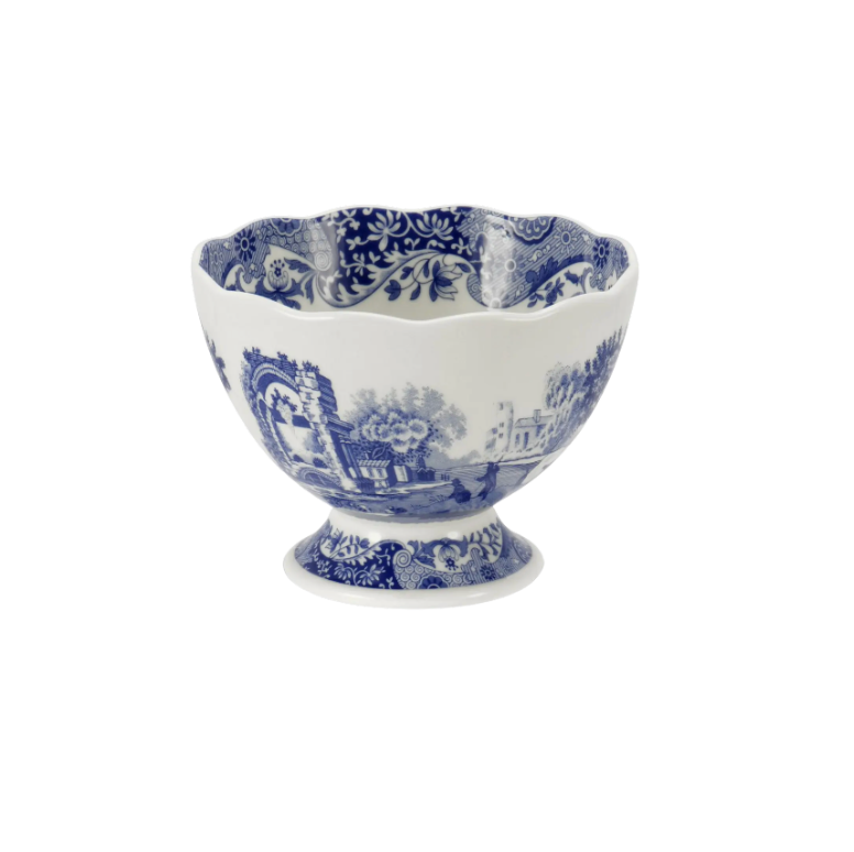 Spode Blue Italian Footed Bowl