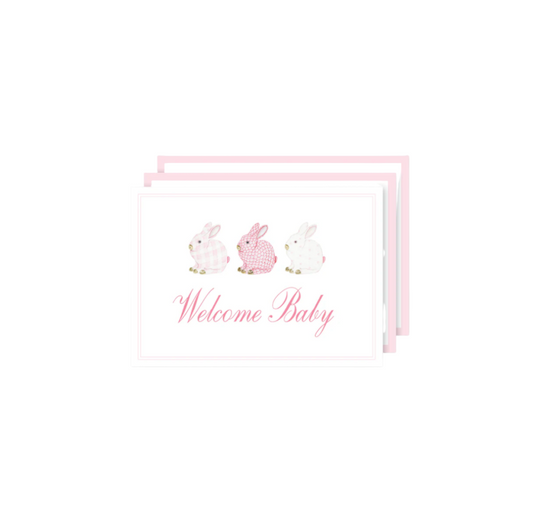 Dogwood Hill Porcelain Bunnies Pink Milestone Cards