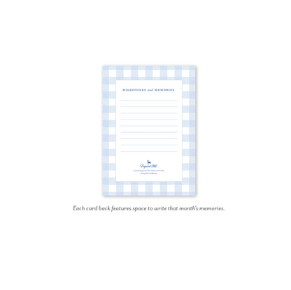 Dogwood Hill Porcelain Bunnies Blue Milestone Cards