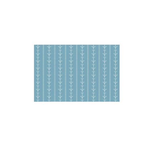 Dogwood Hill Palm Court Stripe Blue Placemats