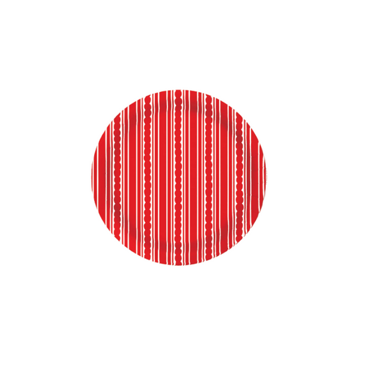 Lucy Grymes Red Stripe Heavy Duty Paper Plates