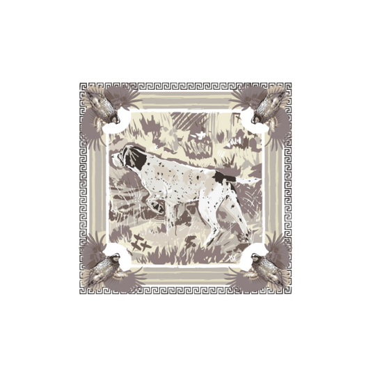Austin Williams Neutral Pointing Strong - Double-Sided Silk Scarf