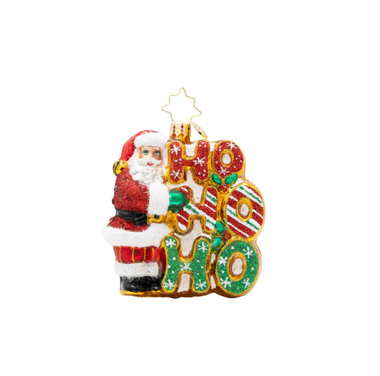 Christopher Radko Merry Ho Ho Ho Santa Gem