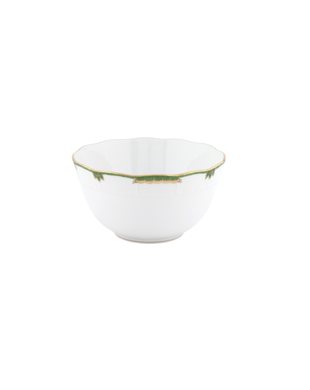 Herend Princess Victoria Dark Green Round Bowl