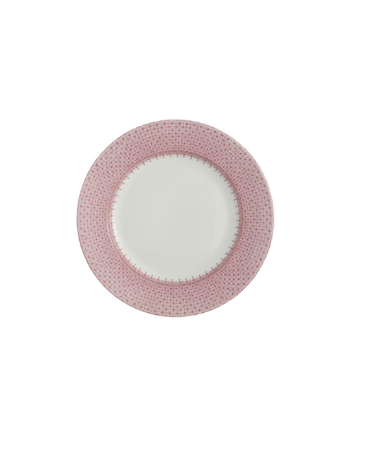 Mottahedeh Pink Lace Dinner Plate