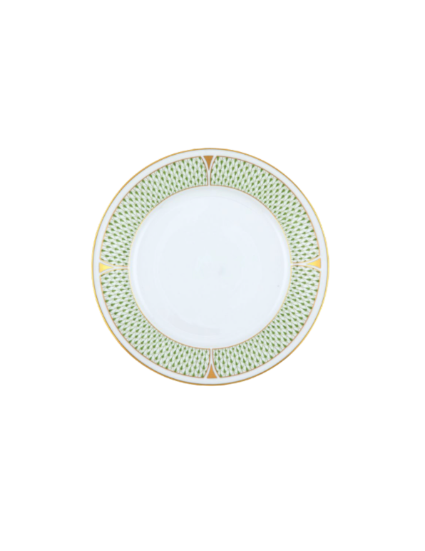 Herend Art Deco Green Dinner Plate