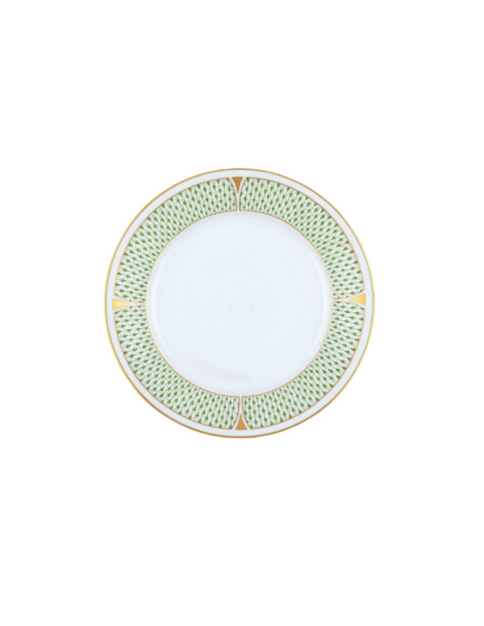 Herend Art Deco Green Dinner Plate