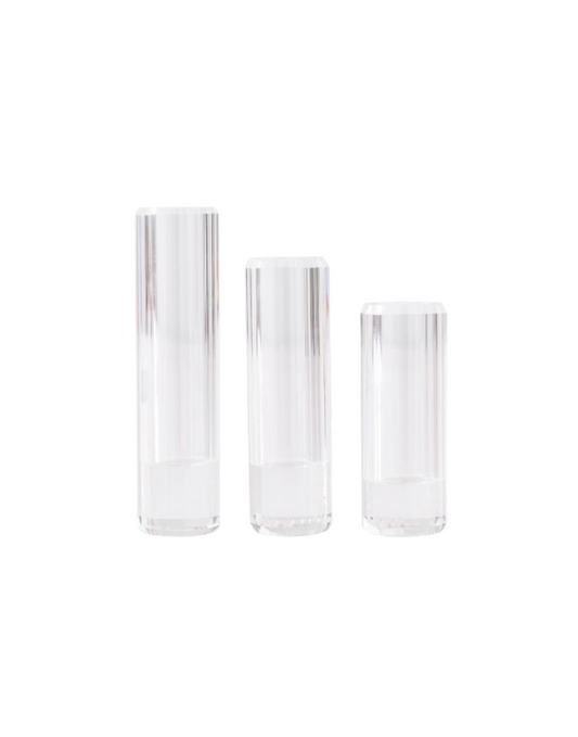 Prism Cut Crystal Bud Vase