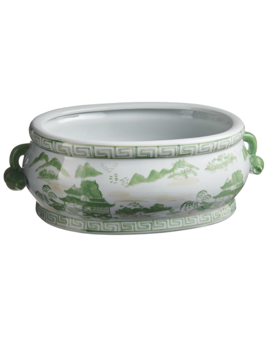 Green and White Planter