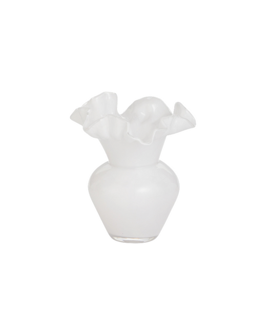 White Ruffle Vase