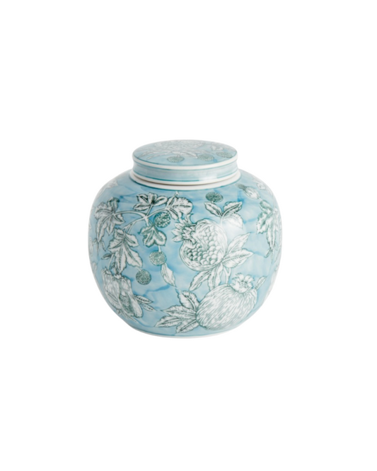 Pomegranate Sketch Lidded Jar