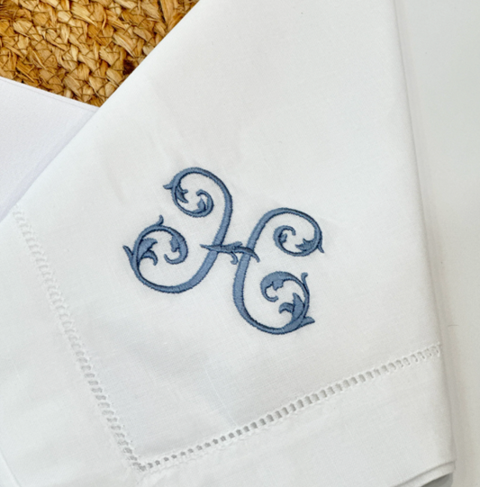 Initial Creations Set of 4 Monogrammed Napkins