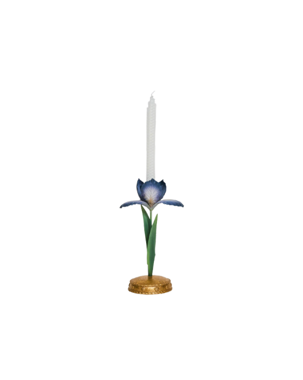 Juliska Meadow Walk Iris 9" Candlestick - Chambray
