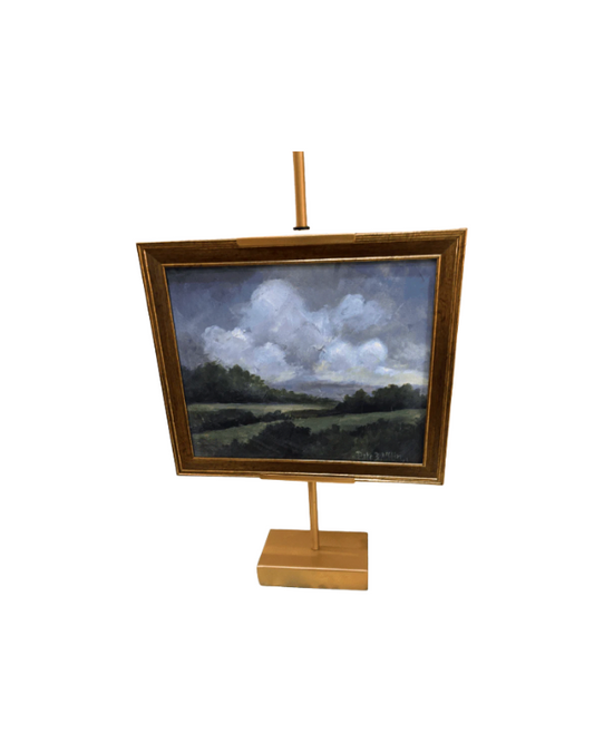 Stormy Pastures Framed Art + Easel