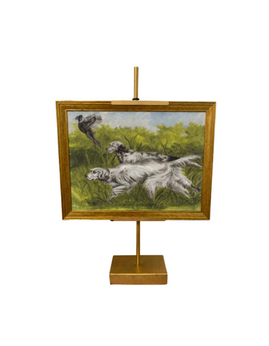 Bird Dogs Framed Art + Easel