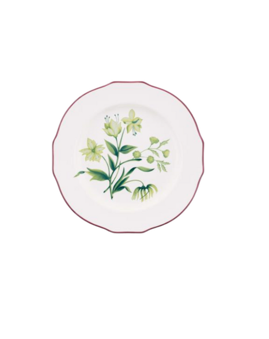 Ginori 1735 Florenza Acanto Fondo Bianco Duchessa Flat Dessert Plate