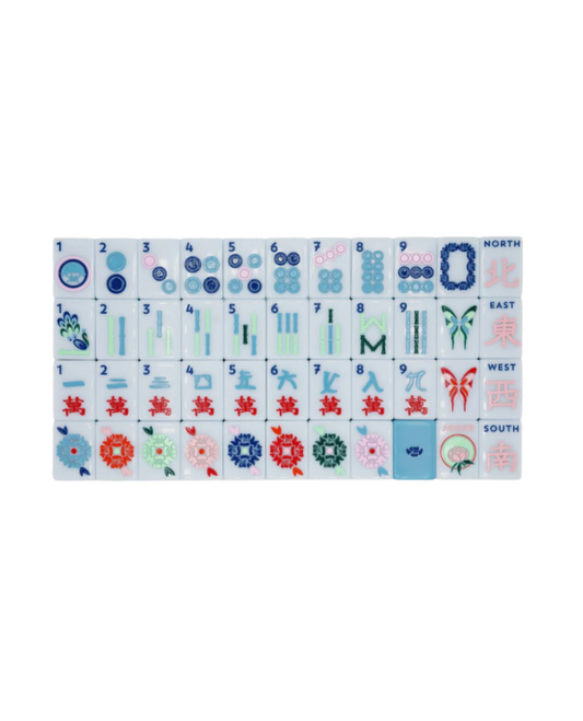 The Mahjong House House Tiles - Light Blue & Pale Blue