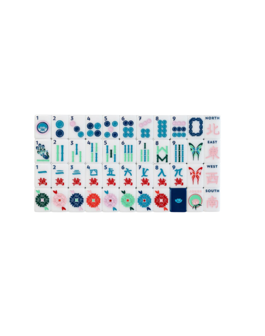 The Mahjong House House Tiles - Blue & White