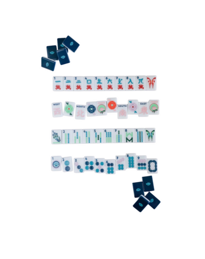 The Mahjong House House Tiles - Blue & White
