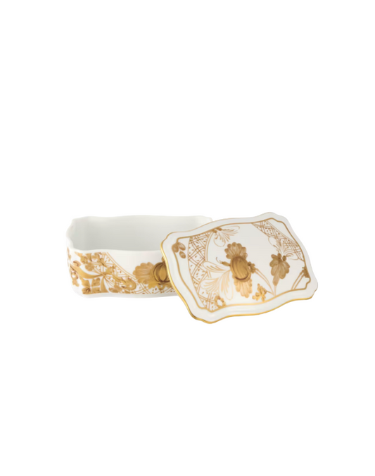 Ginori 1735 Large Rectangular Box with Cover - Aurum