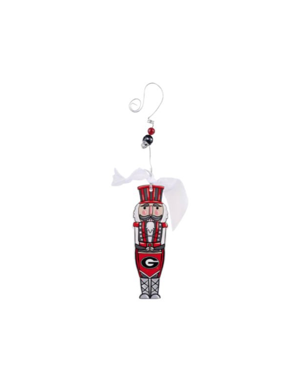 Georgia Nutcracker Flat Ornament