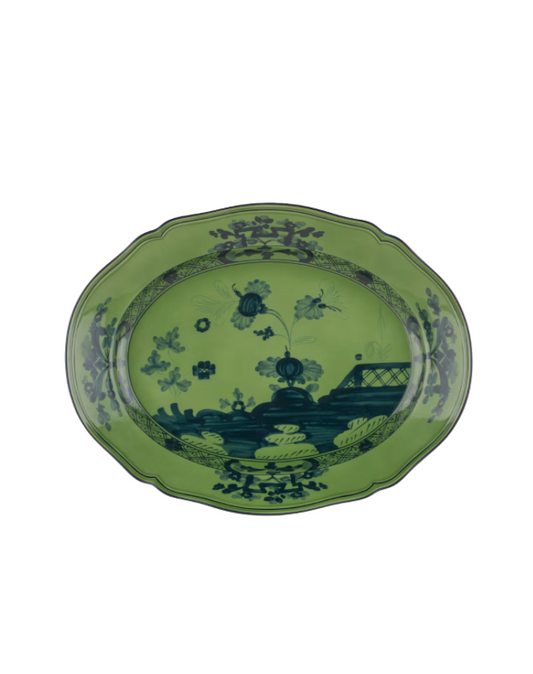 Ginori Oriente Italiano Large Oval Platter - Malachite