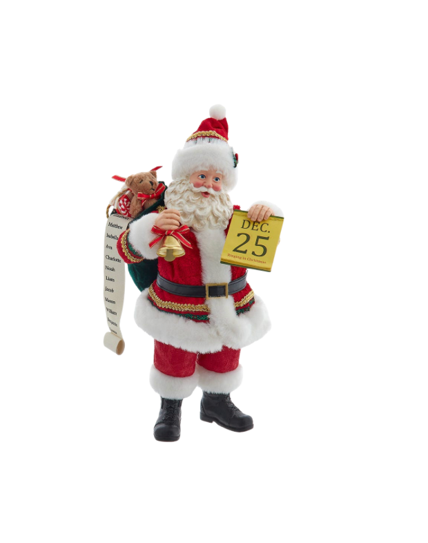 Fabriché™ Traditional Santa With December 25th Calendar