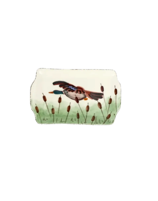 Vietri Wildlife Mallard Rectangular Plate