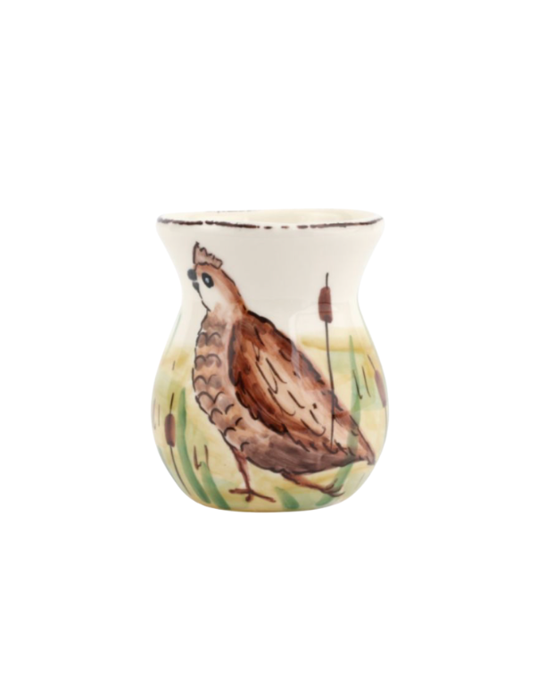 Vietri Wildlife Quail Bud Vase