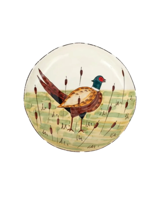 Vietri Wildlife Pheasant Shallow Bowl