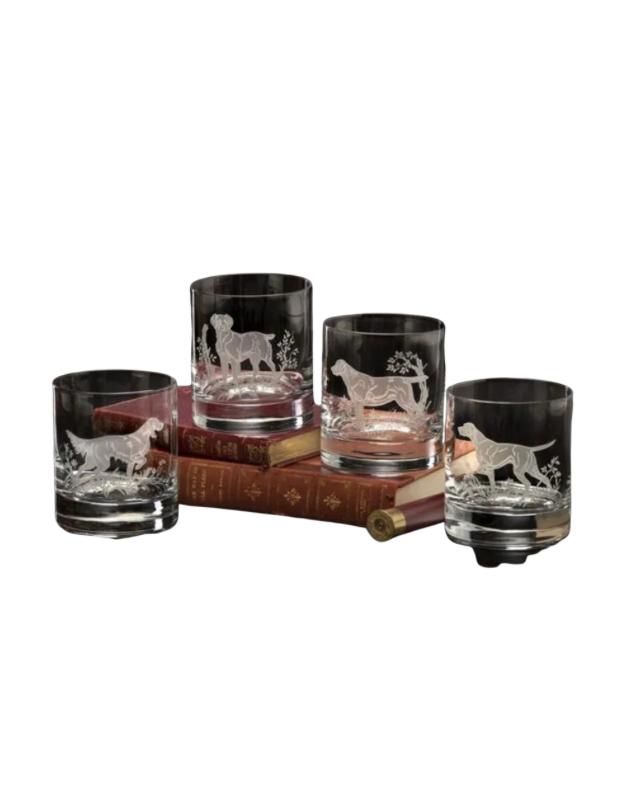 Old Fasioned Gun Dogs Glasses