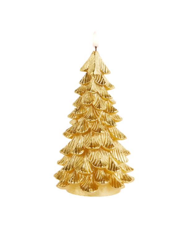 7.75" Gold Tree Candle