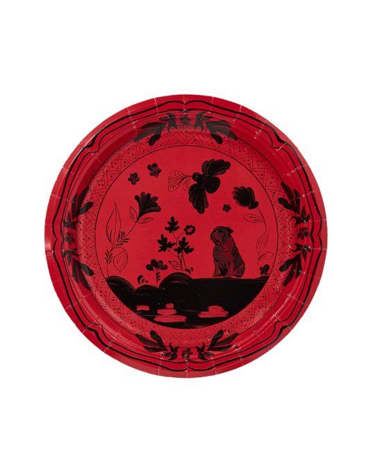 Annie's Athens Bulldog Red & Back Paper Dessert Plates