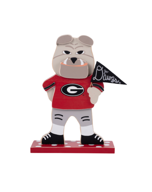Hairy Dawg Mascot Wooden Tabletop