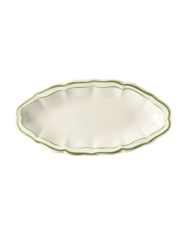 Gien Pickle dish - Filet Green