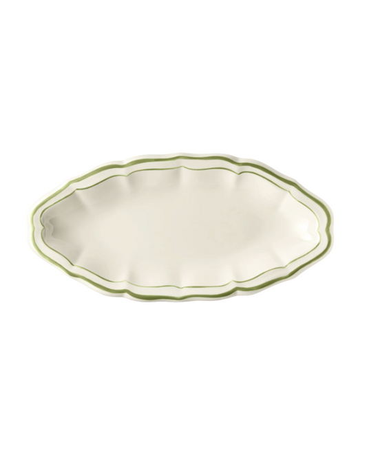 Gien Pickle dish - Filet Green