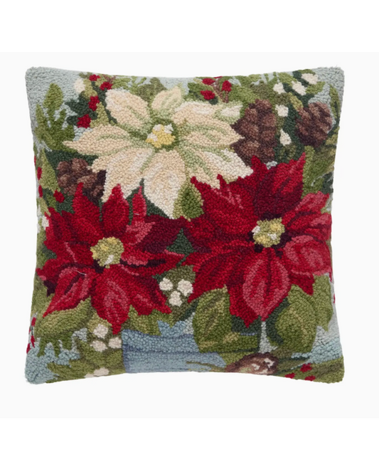 Poinsettias Hook Pillow