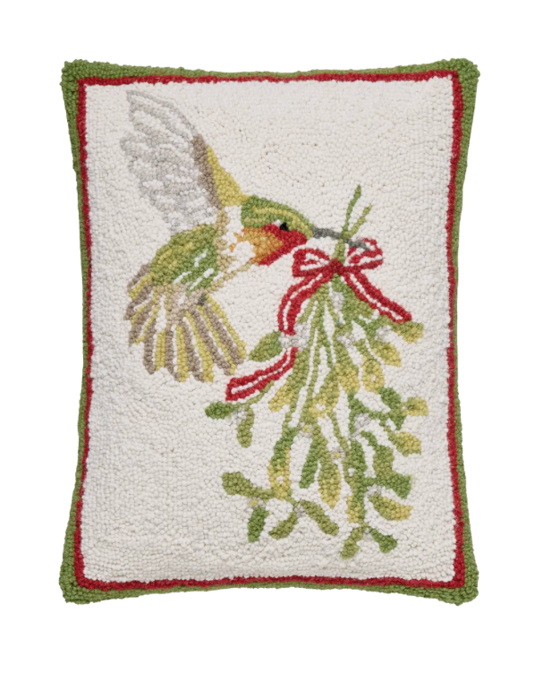 Hummingbird Mistletoe Hook Pillow
