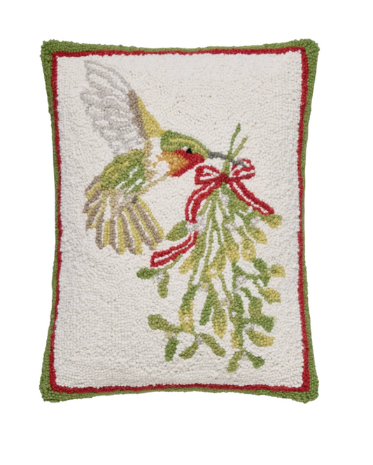 Hummingbird Mistletoe Hook Pillow