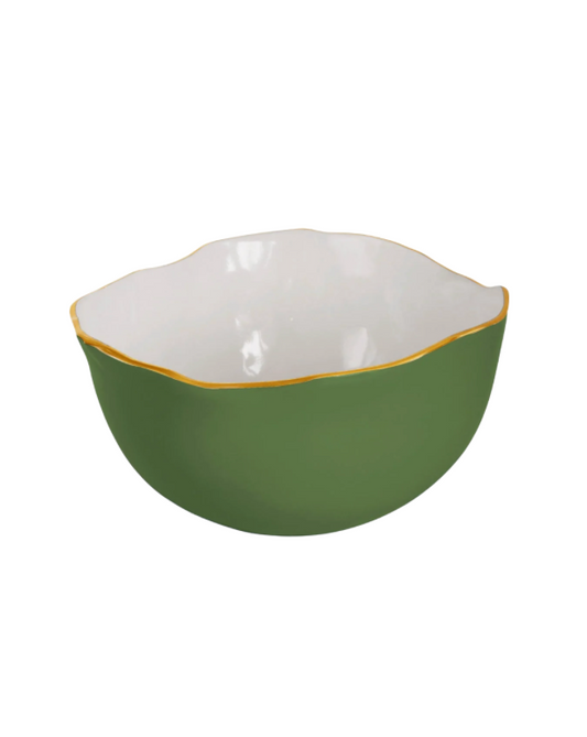Beatriz Ball Encanto Osaka Large Bowl Leaf Green and White