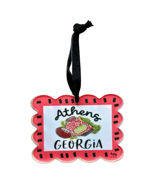 Athens Acrylic Scallop Stadium Ornament