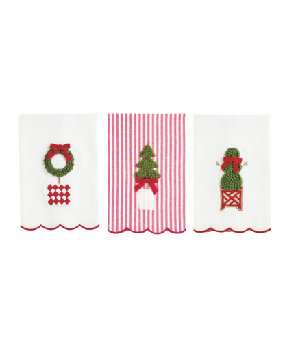 Christmas Tree Topiary Towels