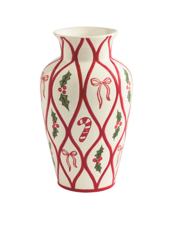 Painted Christmas Vase