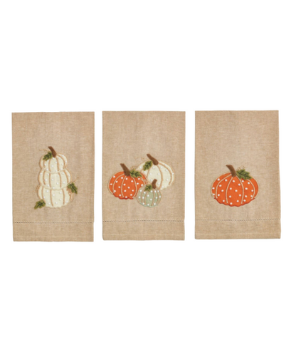 French Knot Pumpkin Towel