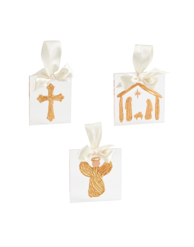 Gold Acrylic Ornament