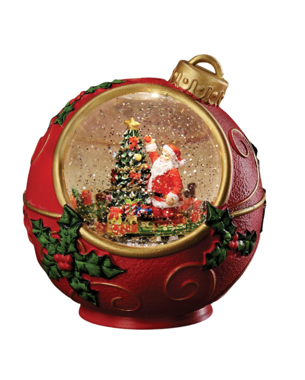 Confetti Lites Lighted Swirl Santa's Holiday Tree Ornament Display