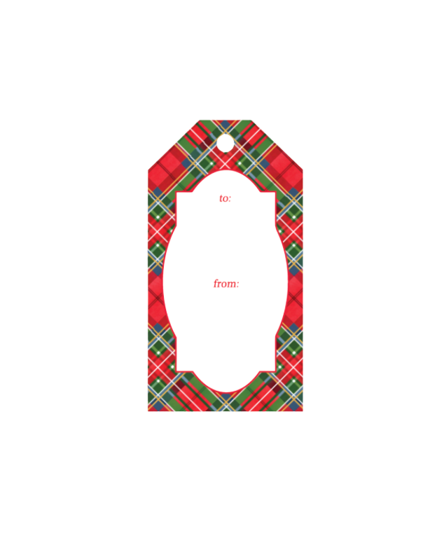 Classic Holiday Tartan Gift Tag