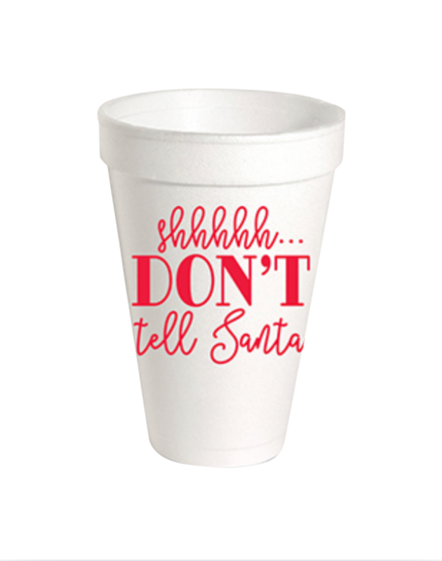 Shhhh... Don't Tell Santa! Styrofoam Cups