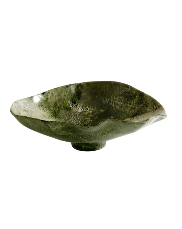 Beatriz Ball Resin Malachite Large Oval Bowl